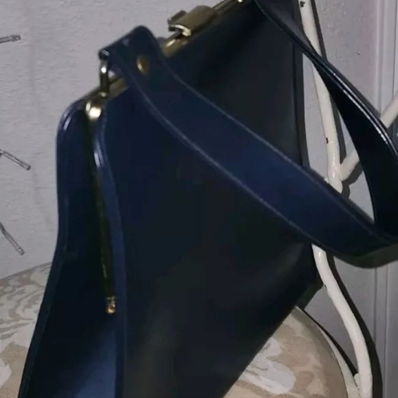 Unbranded Handbag  Navy Blue Vintage Classic  BAG - Picture 5 of 6